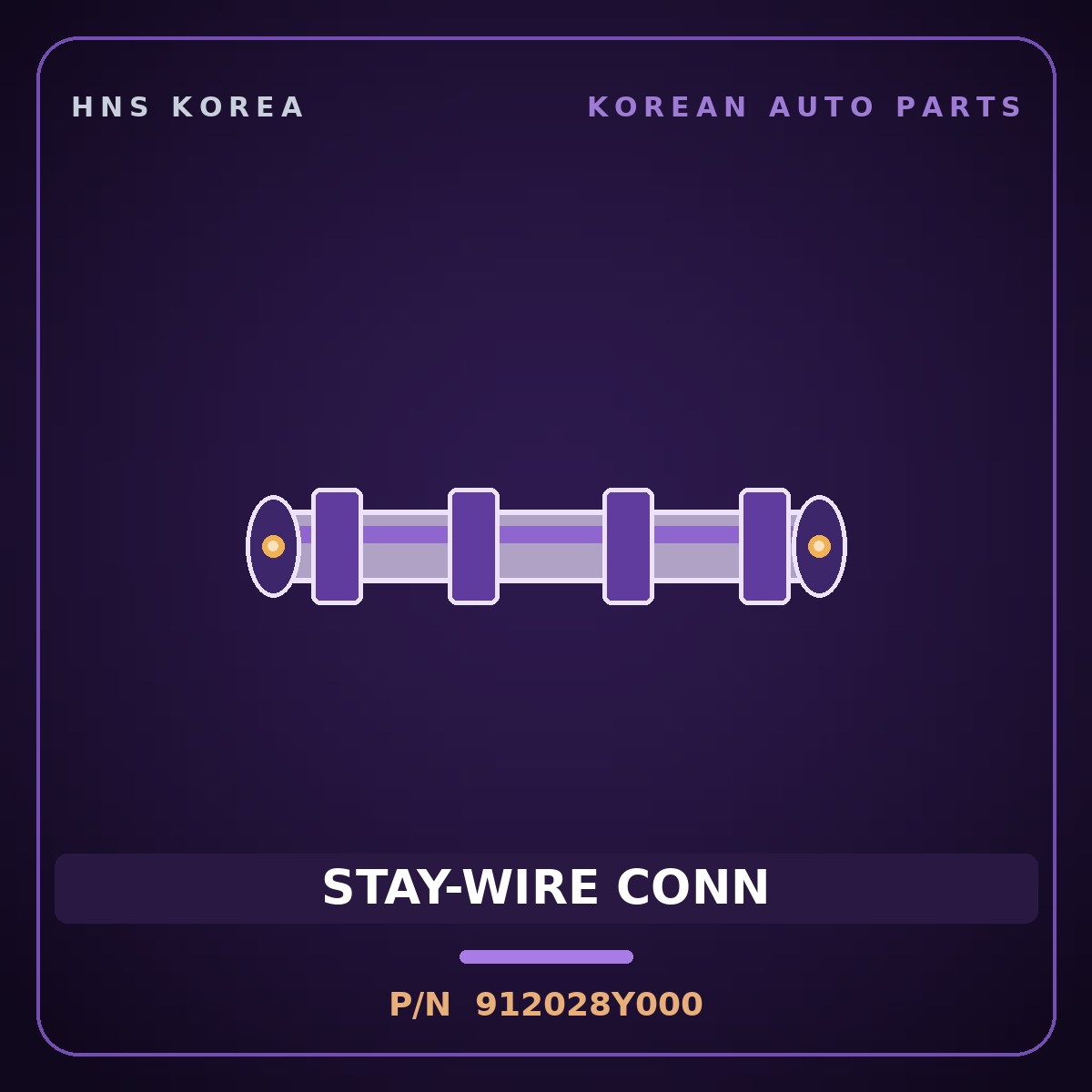 Genuine Mobis STAY-WIRE CONN 912028Y000 for Mega Truck 2004 HNS Parts Korea