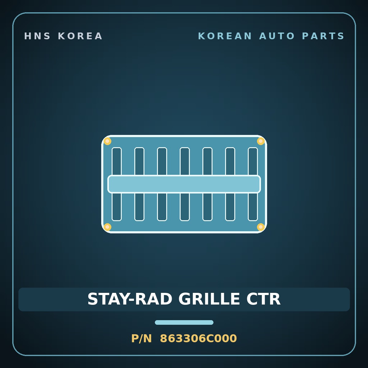 Genuine Mobis STAY-RAD GRILLE CTR 863306C000 for Mega Truck 2008 HNS Parts Korea
