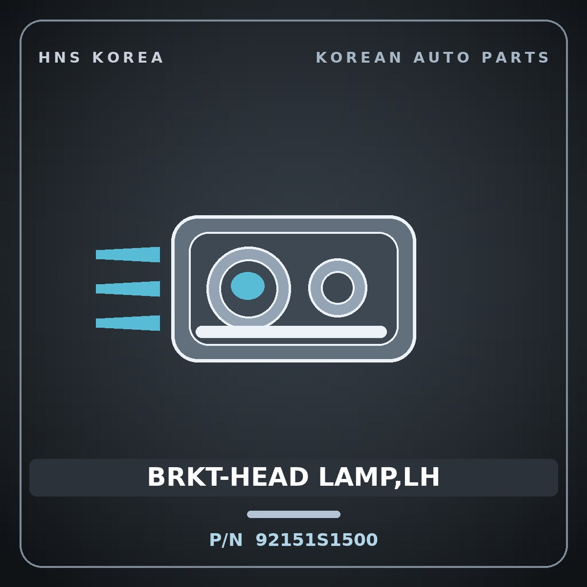 Genuine Mobis BRKT-HEAD LAMP,LH 92151S1500 for Santa Fe 2020 HNS Parts Korea
