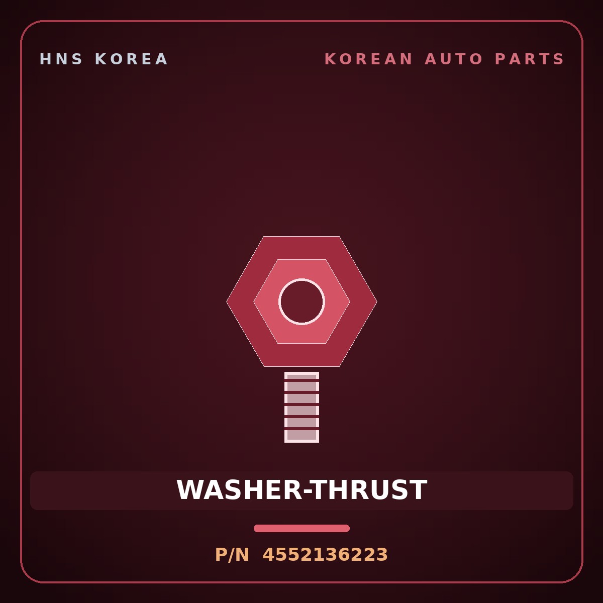 Genuine Mobis WASHER-THRUST 4552136223 for Cerato 2000 HNS Parts Korea