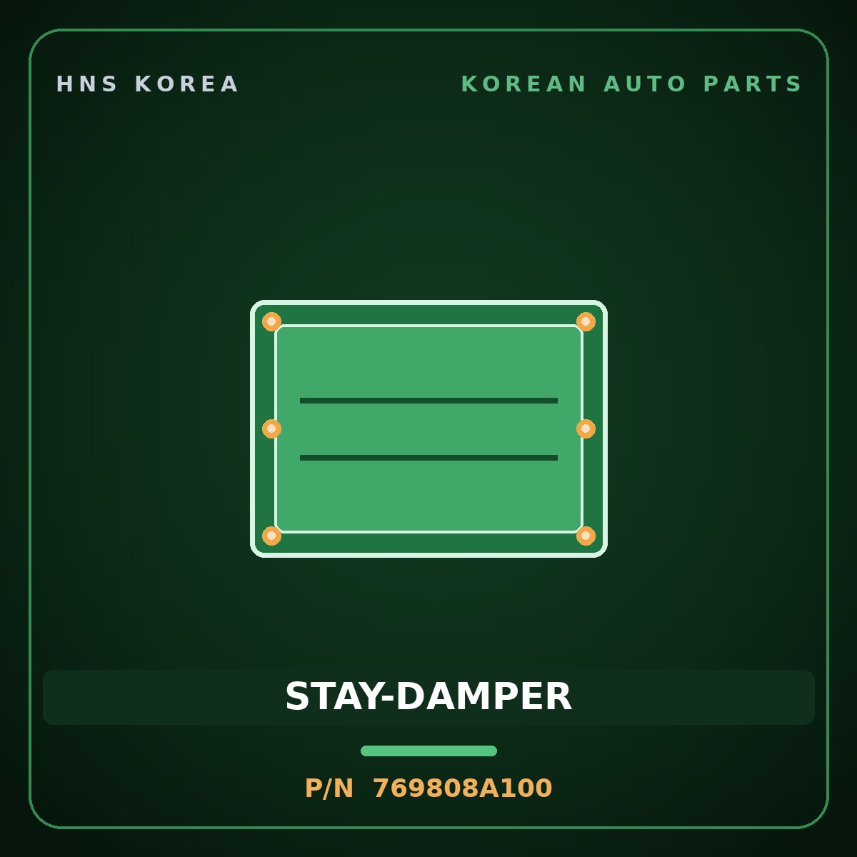 Genuine Mobis STAY-DAMPER 769808A100 for Aero Queen 1995 HNS Parts Korea