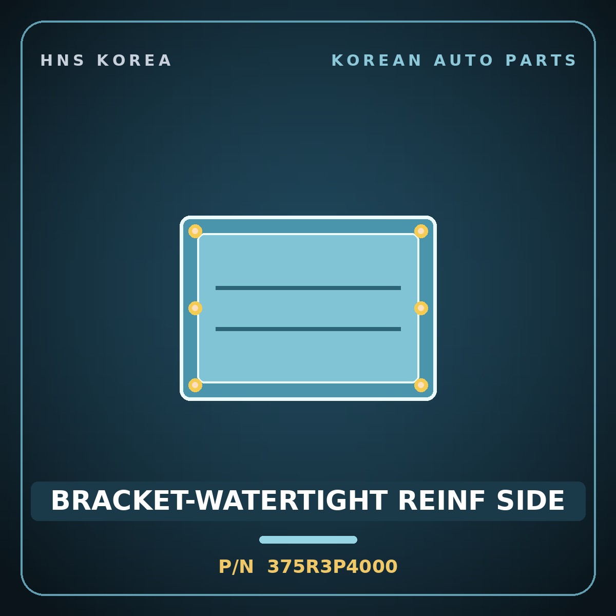 Genuine Mobis BRACKET-WATERTIGHT REINF SIDE 375R3P4000 for Santa Fe 2020 HNS Parts Korea