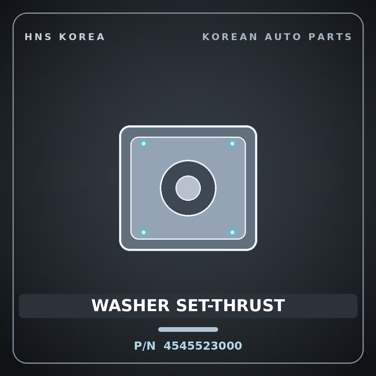 Genuine Mobis WASHER SET-THRUST 4545523000 for Accent 2000 HNS Parts Korea