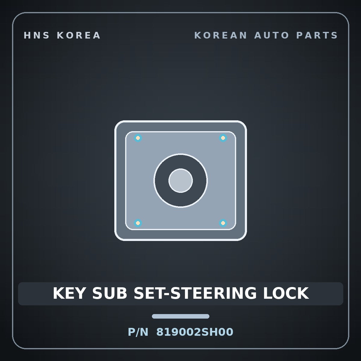 Genuine Mobis KEY SUB SET-STEERING LOCK 819002SH00 for Tucson 2010 HNS Parts Korea