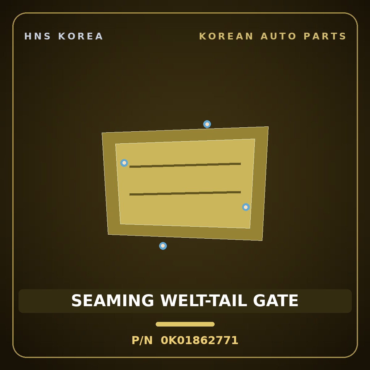 Genuine Mobis SEAMING WELT-TAIL GATE 0K01862771 for Sportage 2000 HNS Parts Korea