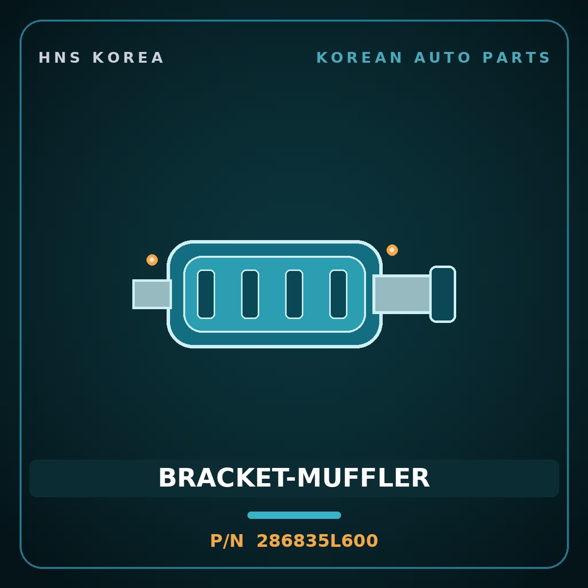 Genuine Mobis BRACKET-MUFFLER 286835L600 for Mighty 2008 HNS Parts Korea