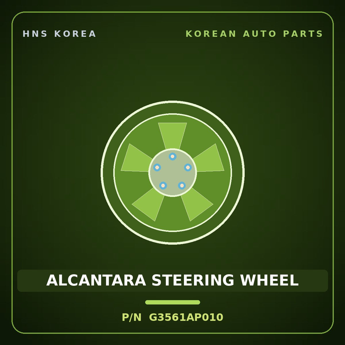 Genuine Mobis ALCANTARA STEERING WHEEL G3561AP010 for i30 2017 HNS Parts Korea