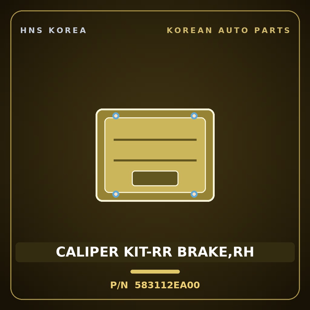 Genuine Mobis CALIPER KIT-RR BRAKE,RH 583112EA00 for Tucson 2006 HNS Parts Korea