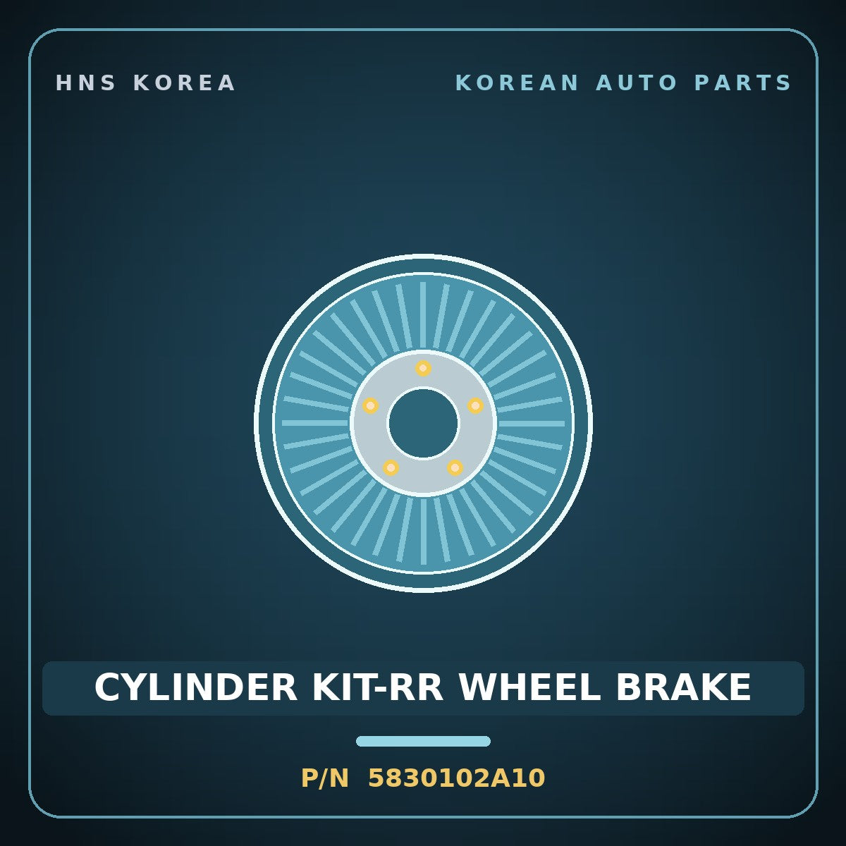 Genuine Mobis CYLINDER KIT-RR WHEEL BRAKE 5830102A10 for Atos 2001 HNS Parts Korea