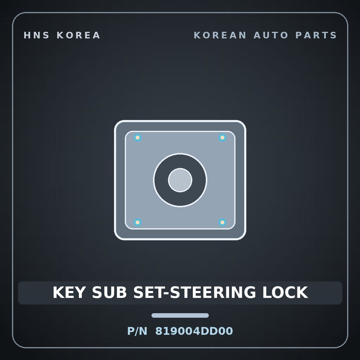 Genuine Mobis KEY SUB SET-STEERING LOCK 819004DD00 for Carnival 2006 HNS Parts Korea