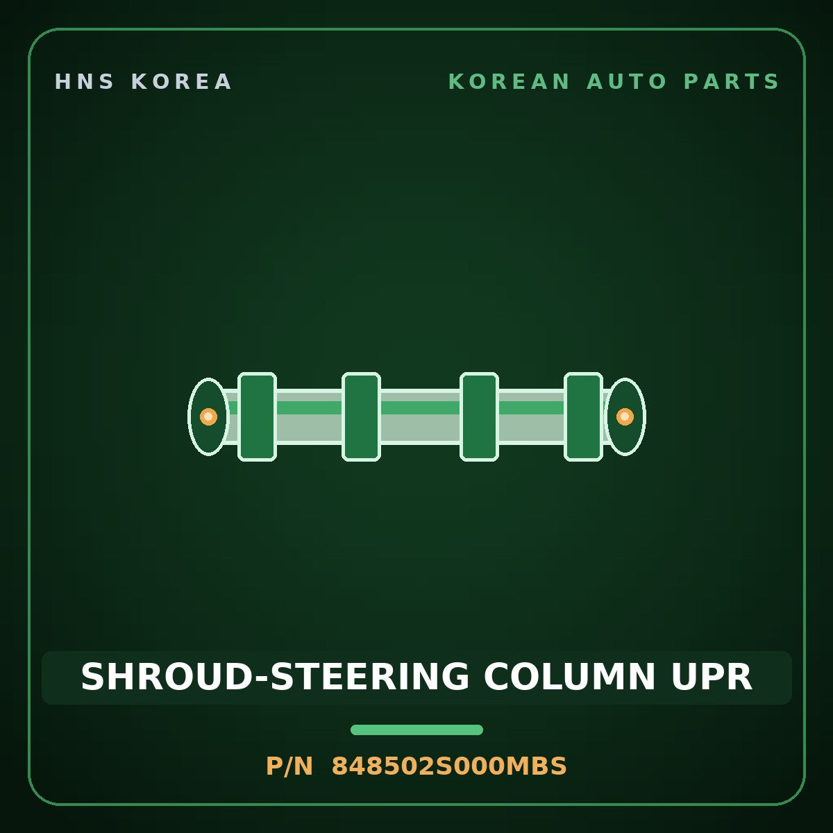 Genuine Mobis SHROUD-STEERING COLUMN UPR 848502S000MBS for Tucson 2010 HNS Parts Korea