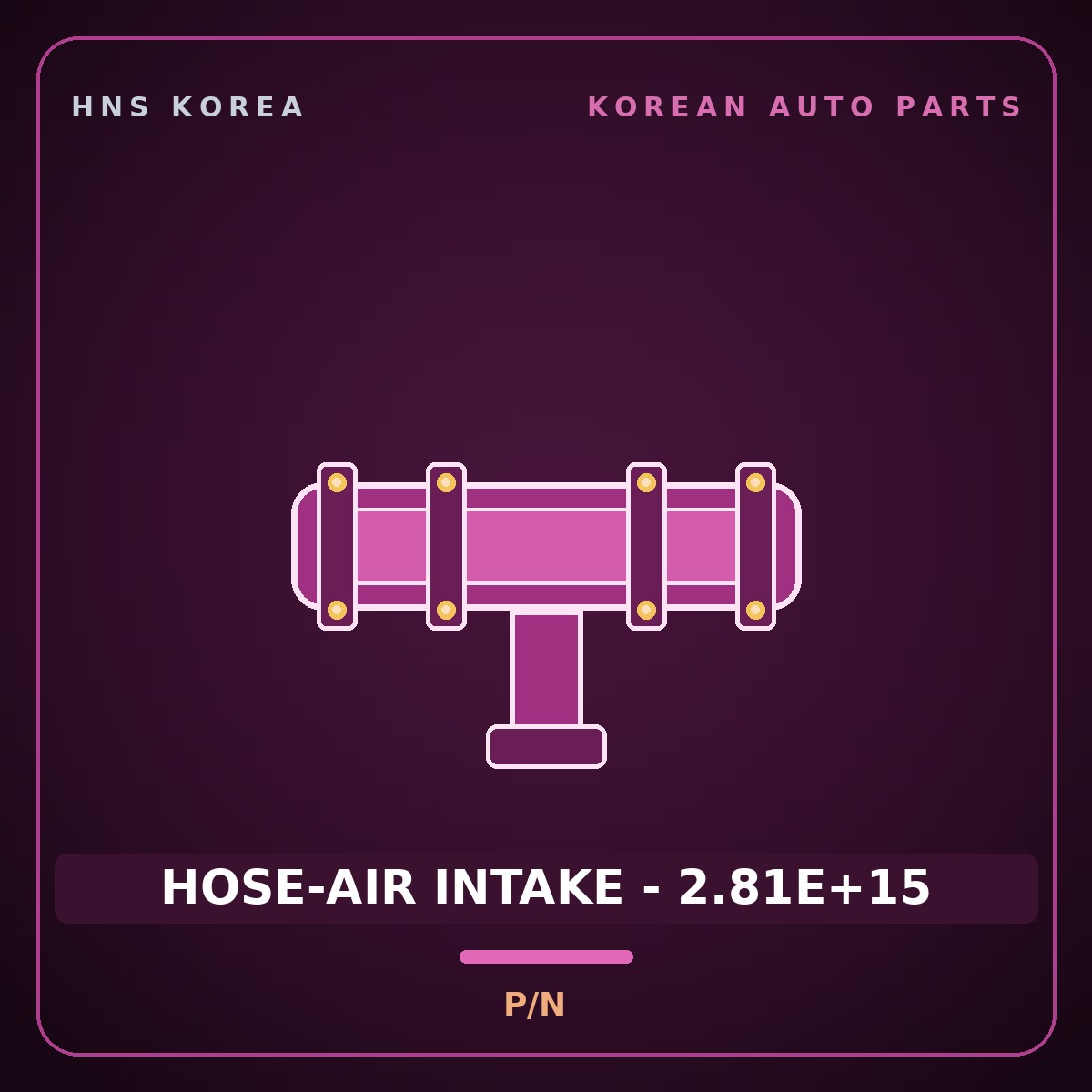 Genuine Mobis HOSE-AIR INTAKE - 2.81E+15  for Bongo 2002 HNS Parts Korea