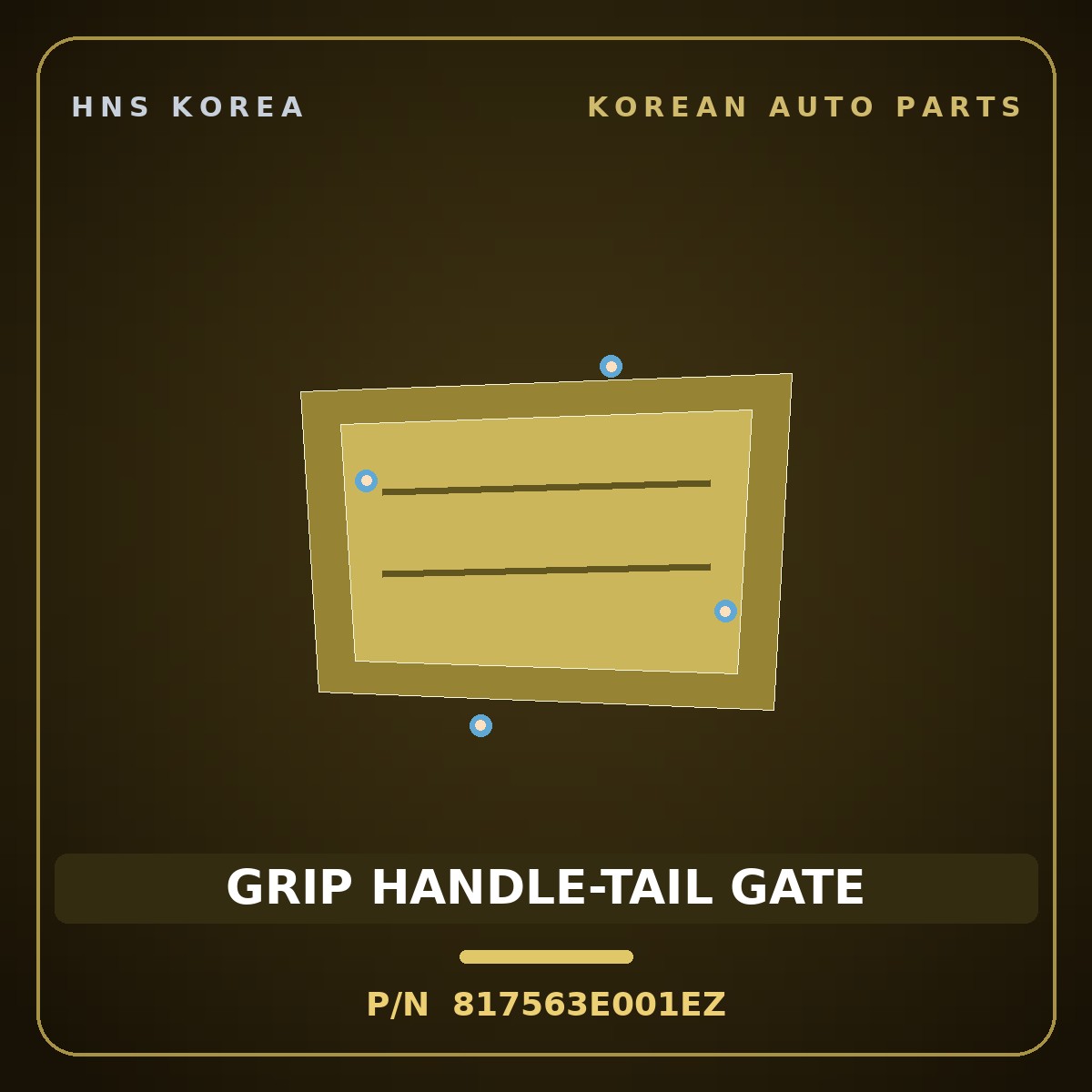 Genuine Mobis GRIP HANDLE-TAIL GATE 817563E001EZ for Sportage 2006 HNS Parts Korea