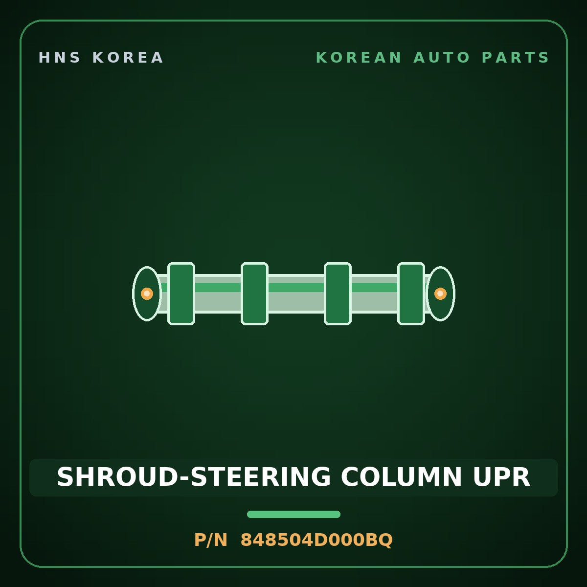 Genuine Mobis SHROUD-STEERING COLUMN UPR 848504D000BQ for Carnival 2006 HNS Parts Korea