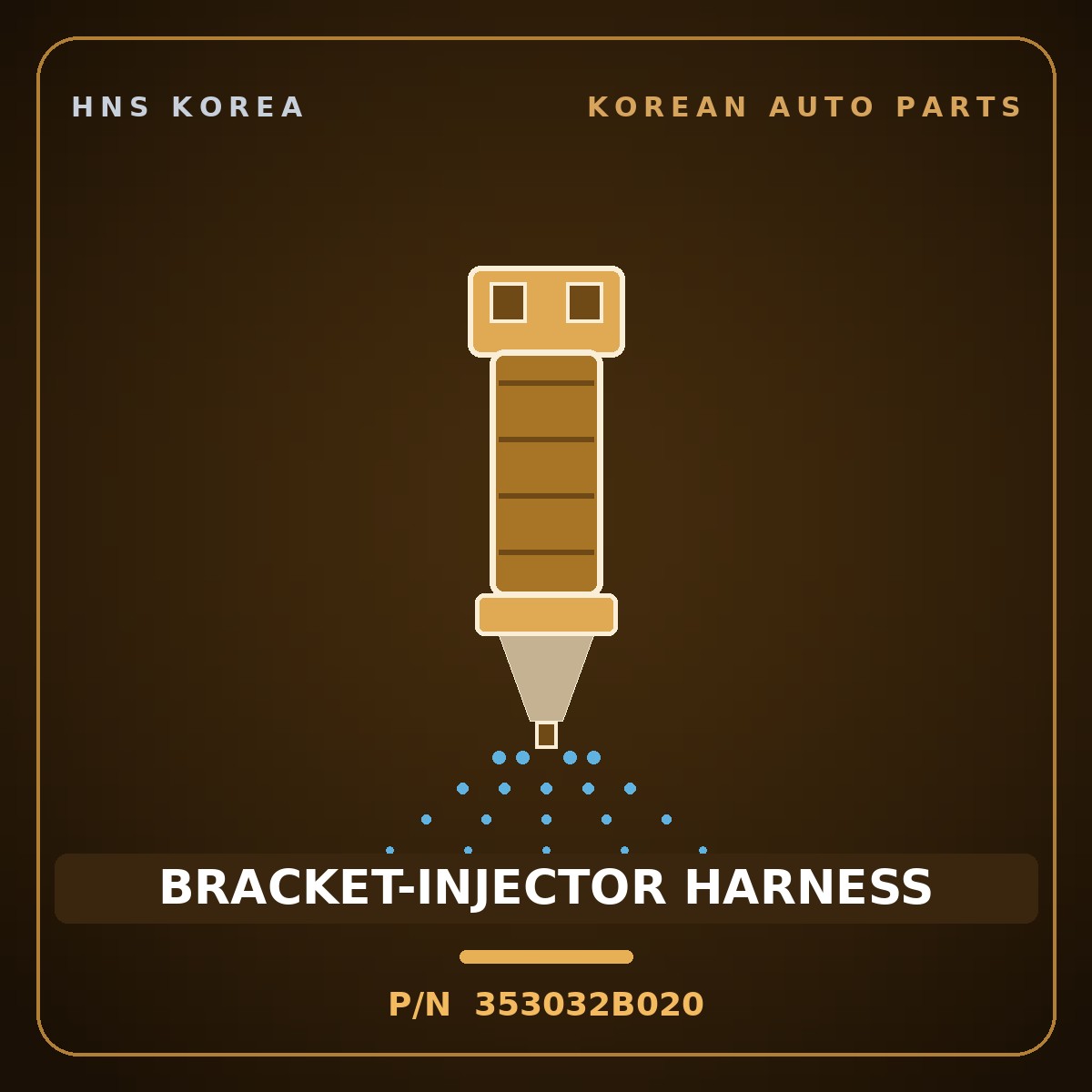 Genuine Mobis BRACKET-INJECTOR HARNESS 353032B020 for Elantra 2014 HNS Parts Korea