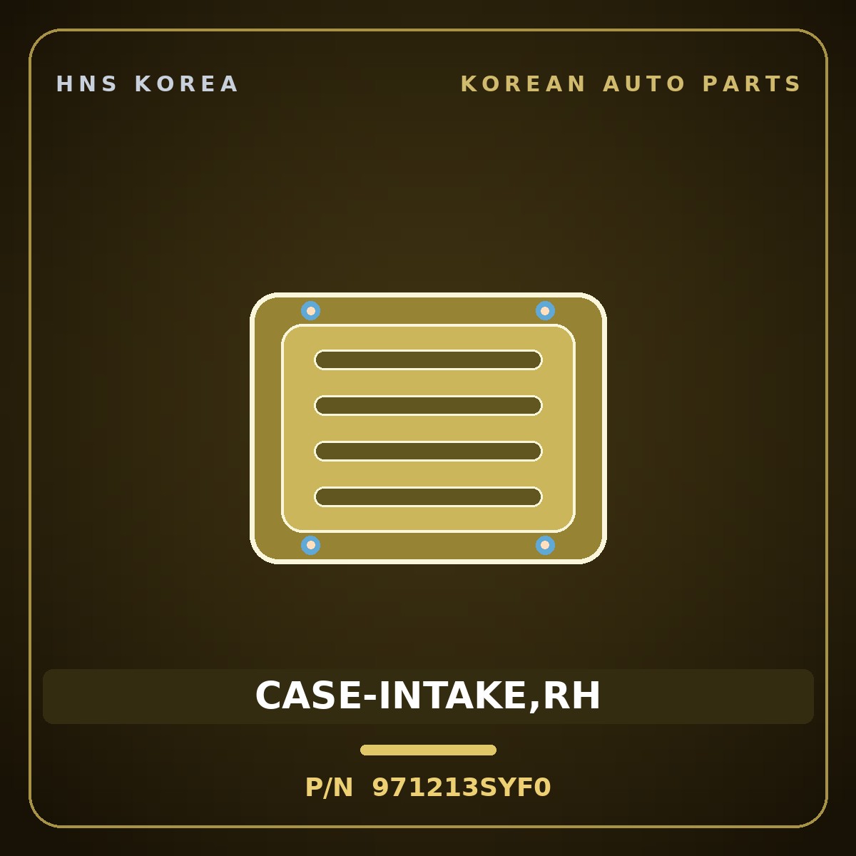 Genuine Mobis CASE-INTAKE,RH 971213SYF0 for Sonata 2010 HNS Parts Korea