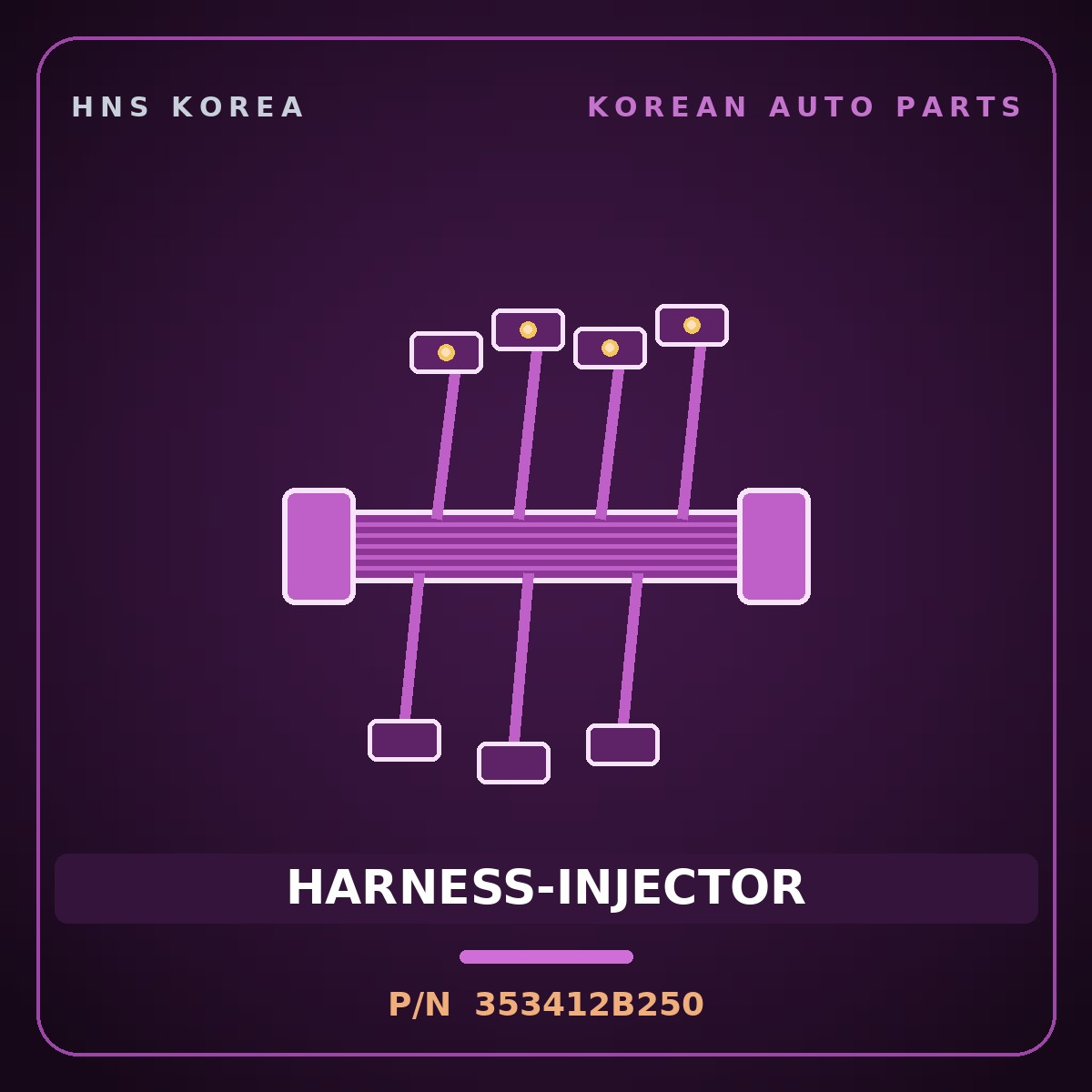 Genuine Mobis HARNESS-INJECTOR 353412B250 for Sonata 2014 HNS Parts Korea