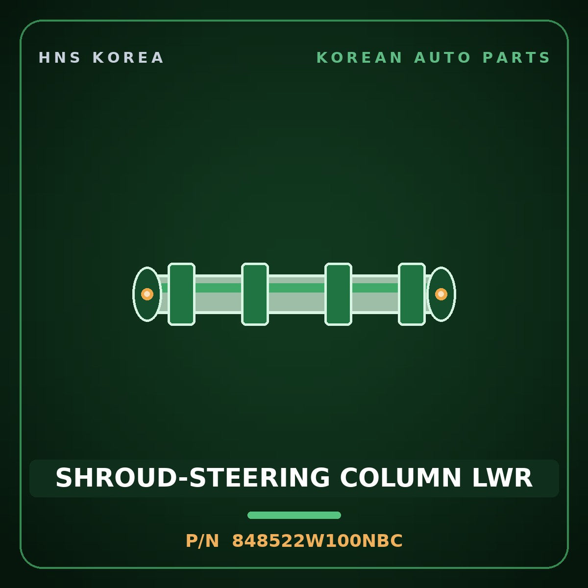 Genuine Mobis SHROUD-STEERING COLUMN LWR 848522W100NBC for Maxcruz 2012 HNS Parts Korea