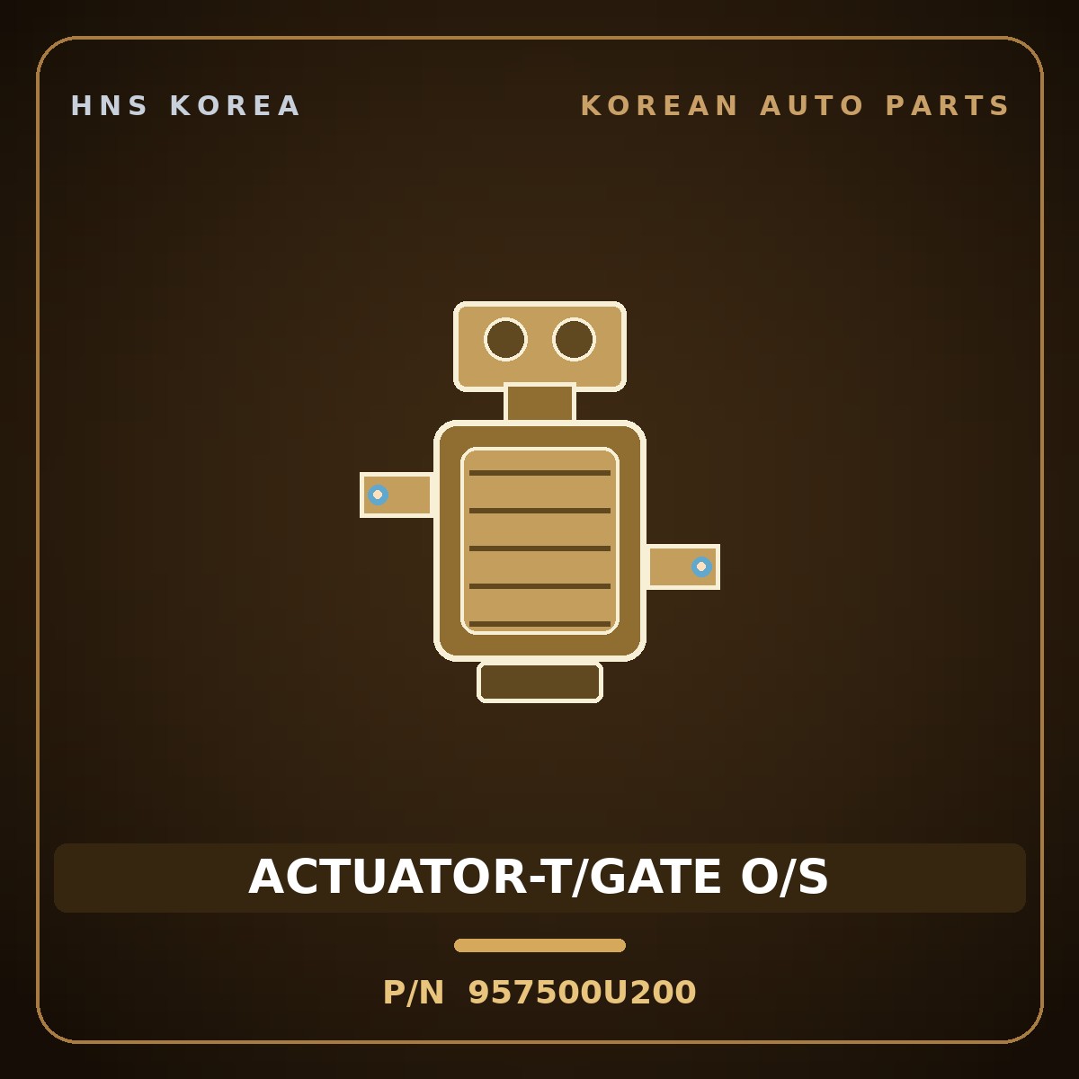 Genuine Mobis ACTUATOR-T/GATE O/S 957500U200 for Accent 2011 HNS Parts Korea