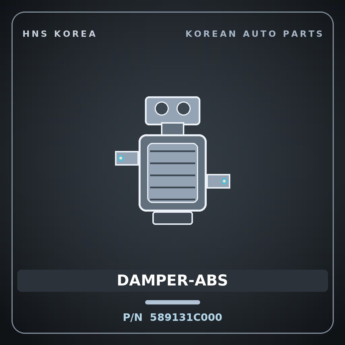 Genuine Mobis DAMPER-ABS 589131C000 for Avante 2006 HNS Parts Korea