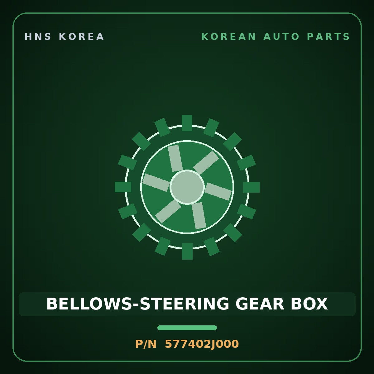 Genuine Mobis BELLOWS-STEERING GEAR BOX 577402J000 for Mohave 2007 HNS Parts Korea