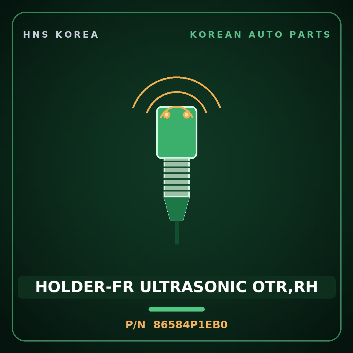 Genuine Mobis HOLDER-FR ULTRASONIC OTR,RH 86584P1EB0 for Sportage 2022 HNS Parts Korea