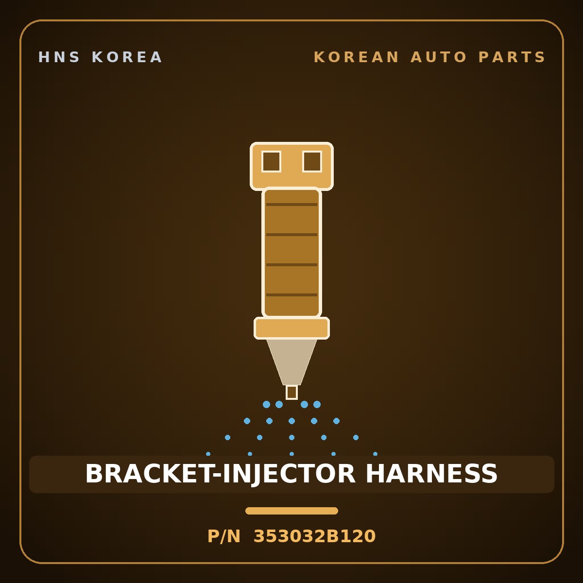 Genuine Mobis BRACKET-INJECTOR HARNESS 353032B120 for Kona 2015 HNS Parts Korea