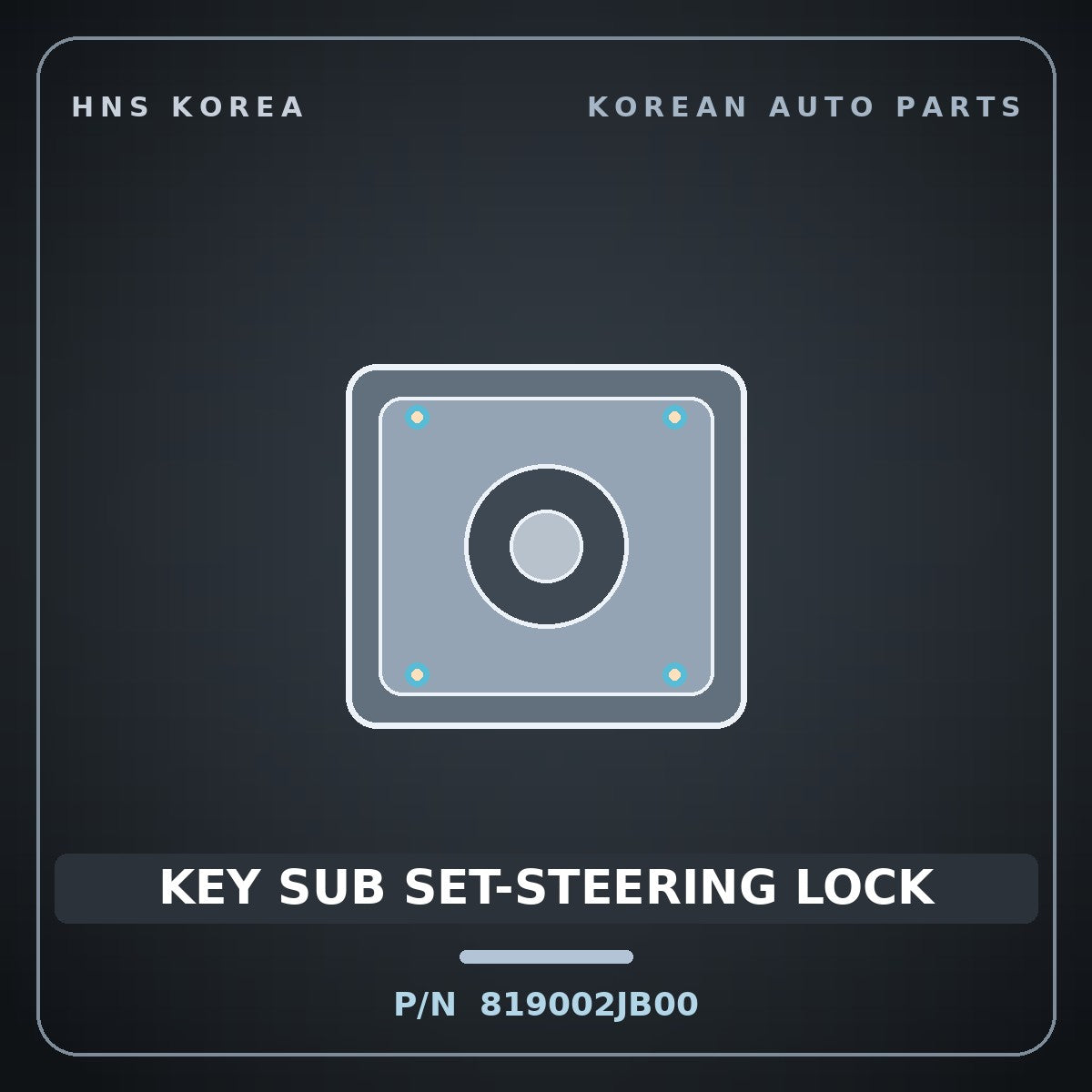 Genuine Mobis KEY SUB SET-STEERING LOCK 819002JB00 for Mohave 2007 HNS Parts Korea