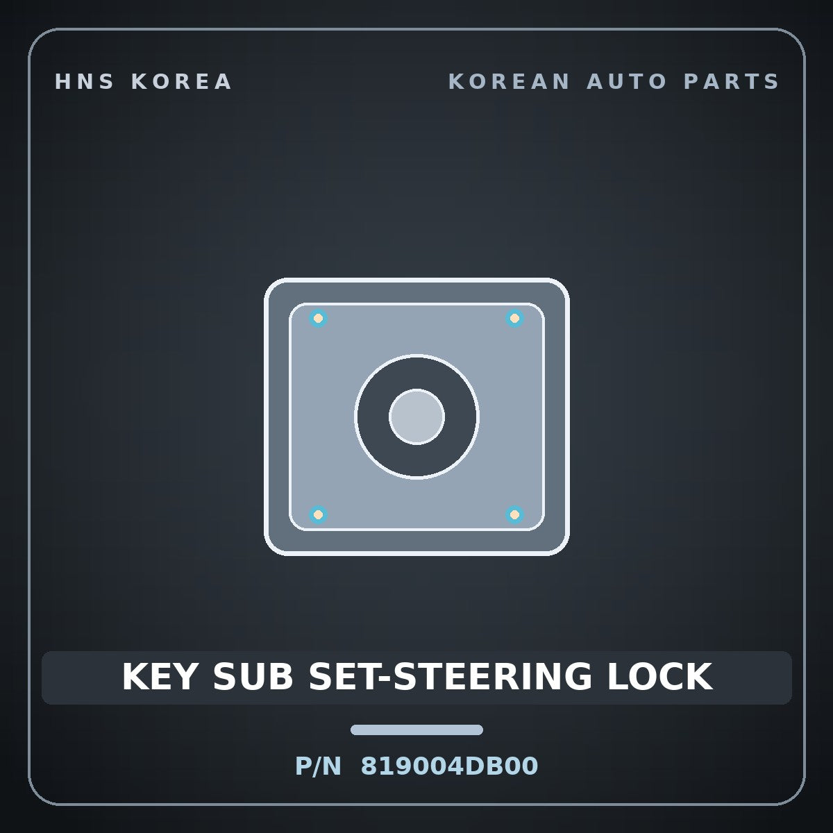 Genuine Mobis KEY SUB SET-STEERING LOCK 819004DB00 for Carnival 2006 HNS Parts Korea