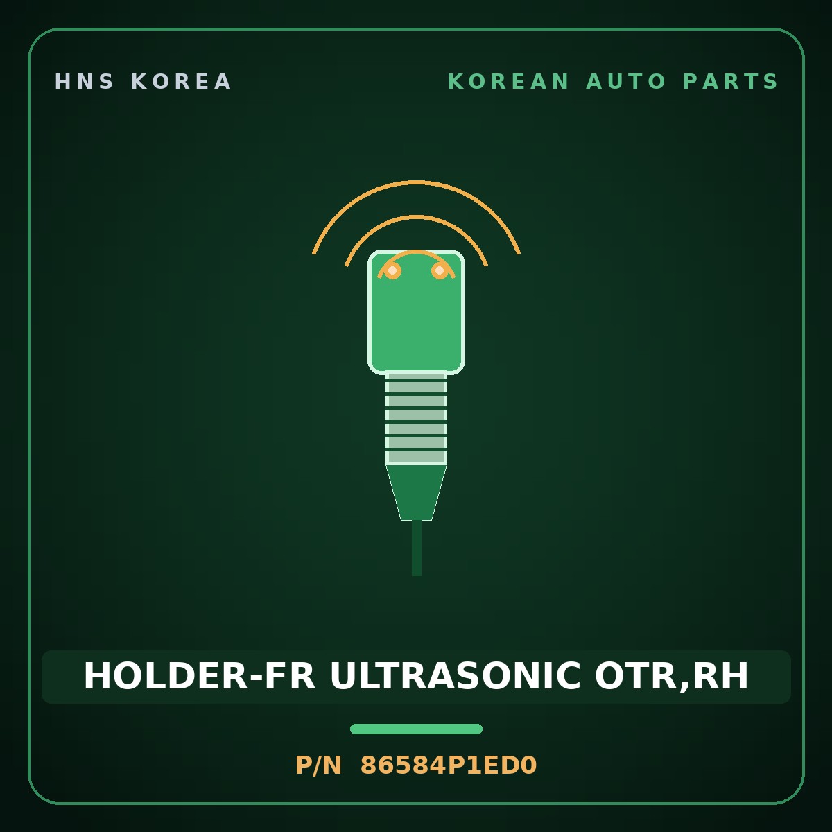 Genuine Mobis HOLDER-FR ULTRASONIC OTR,RH 86584P1ED0 for Sportage 2022 HNS Parts Korea