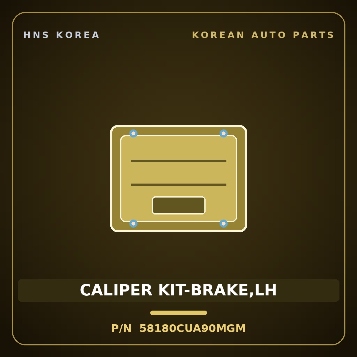 Genuine Mobis CALIPER KIT-BRAKE,LH 58180CUA90MGM for Genesis GV60 2025 HNS Parts Korea