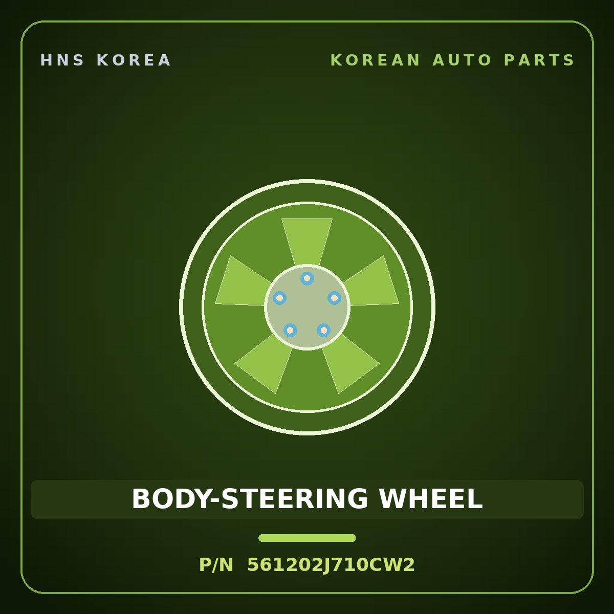 Genuine Mobis BODY-STEERING WHEEL 561202J710CW2 for Mohave 2016 HNS Parts Korea