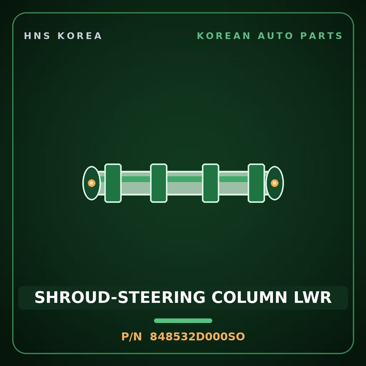 Genuine Mobis SHROUD-STEERING COLUMN LWR 848532D000SO for Elantra 2000 HNS Parts Korea