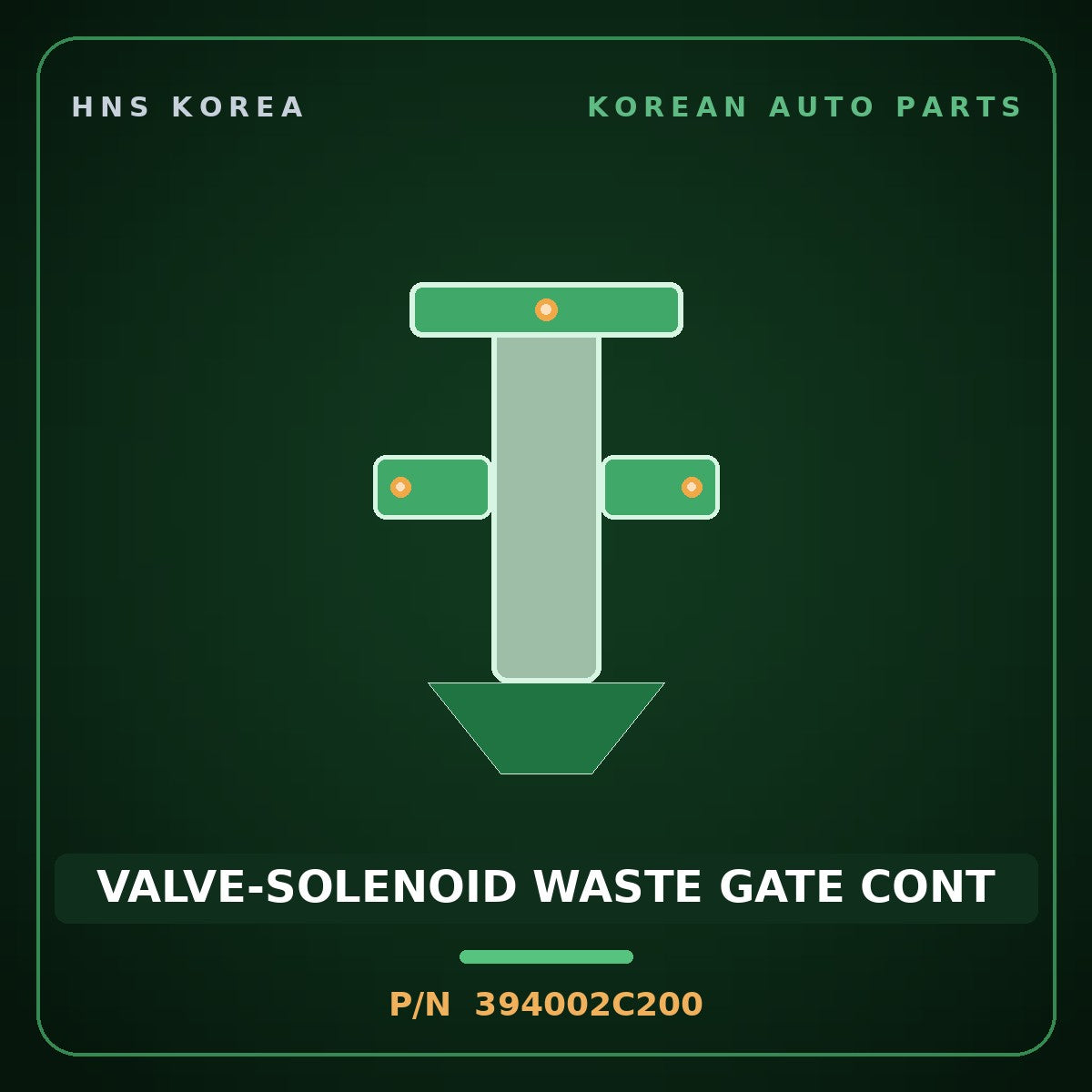 Genuine Mobis VALVE-SOLENOID WASTE GATE CONT 394002C200 for Genesis Coupe 2008 HNS Parts Korea