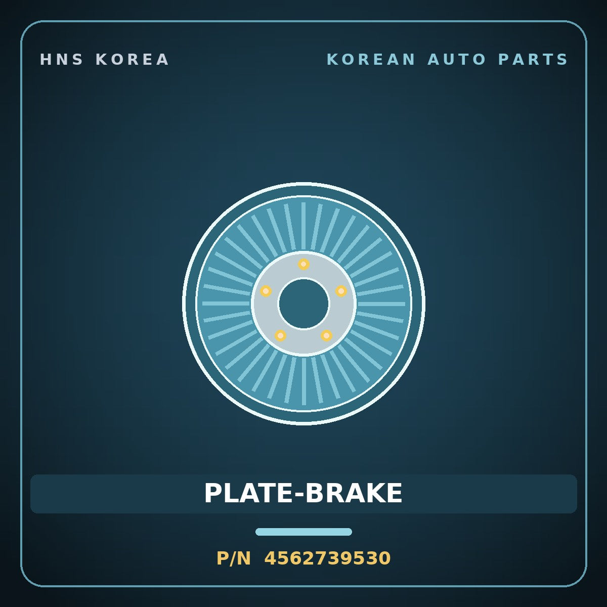 Genuine Mobis PLATE-BRAKE 4562739530 for Carens 2006 HNS Parts Korea