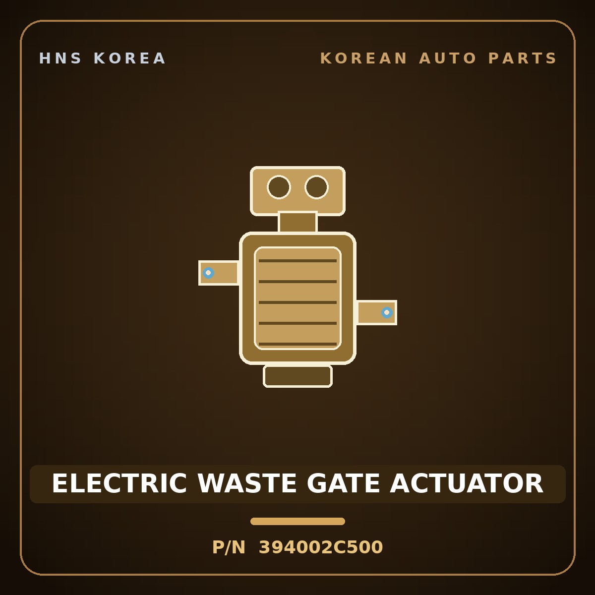 Genuine Mobis ELECTRIC WASTE GATE ACTUATOR 394002C500 for Genesis Coupe 2012 HNS Parts Korea
