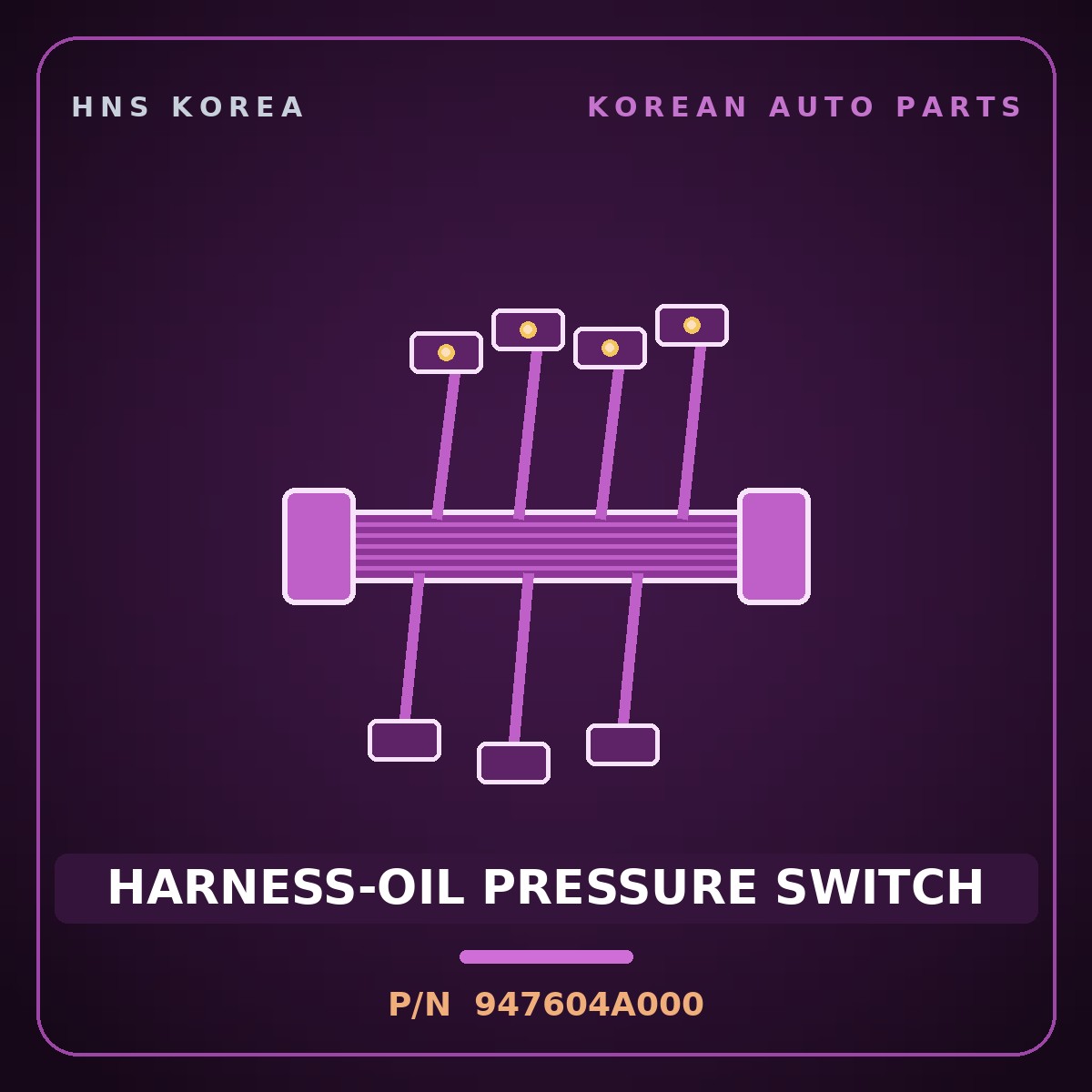 Genuine Mobis HARNESS-OIL PRESSURE SWITCH 947604A000 for Sorento 2002 HNS Parts Korea
