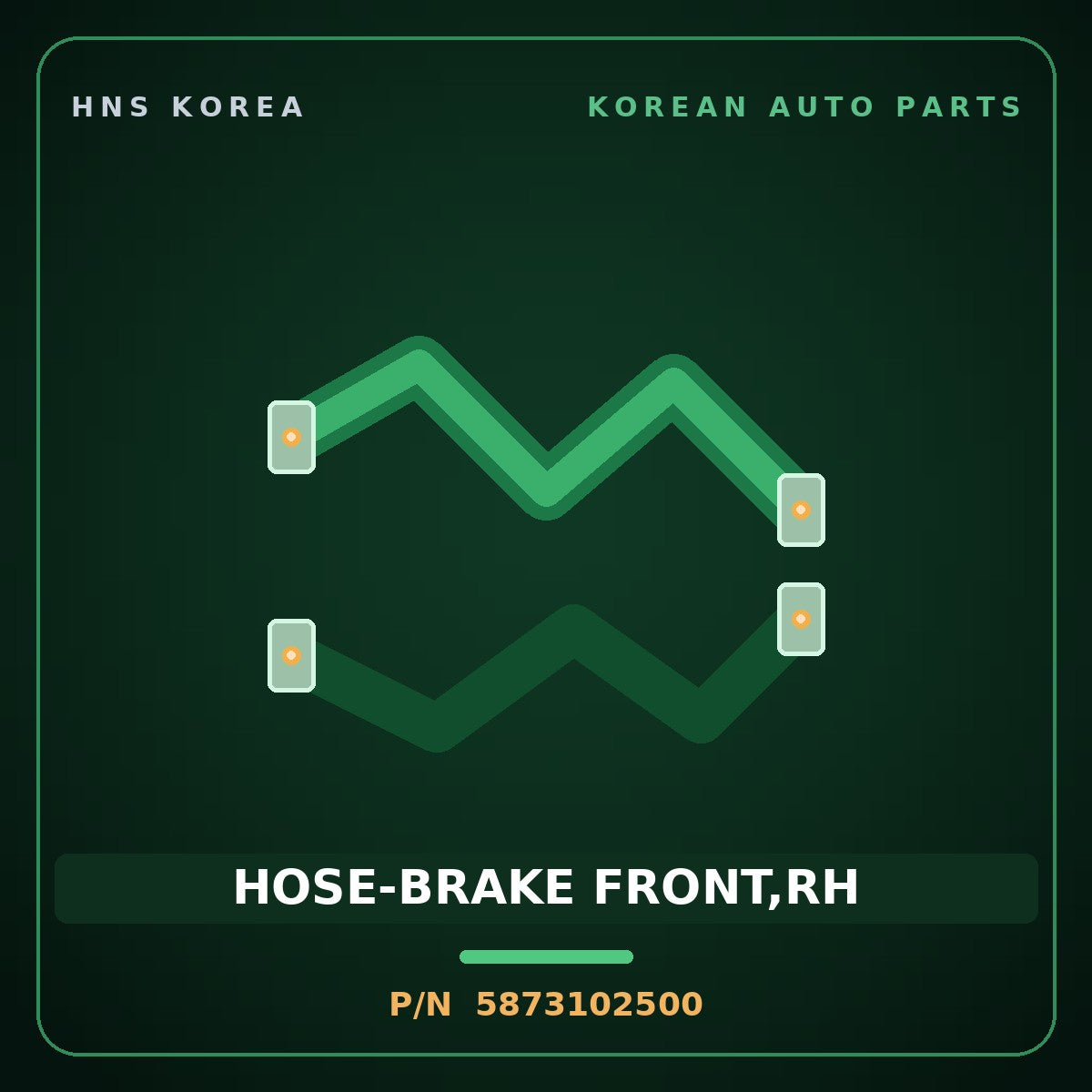 Genuine Mobis HOSE-BRAKE FRONT,RH 5873102500 for Atos 1998 HNS Parts Korea
