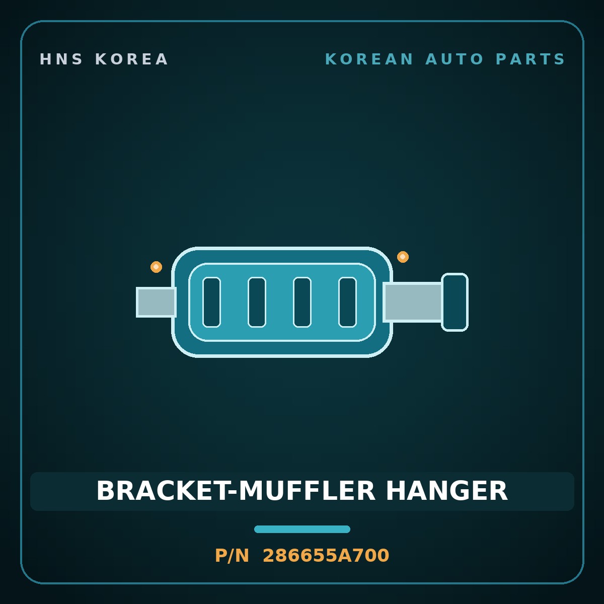 Genuine Mobis BRACKET-MUFFLER HANGER 286655A700 for County 2004 HNS Parts Korea