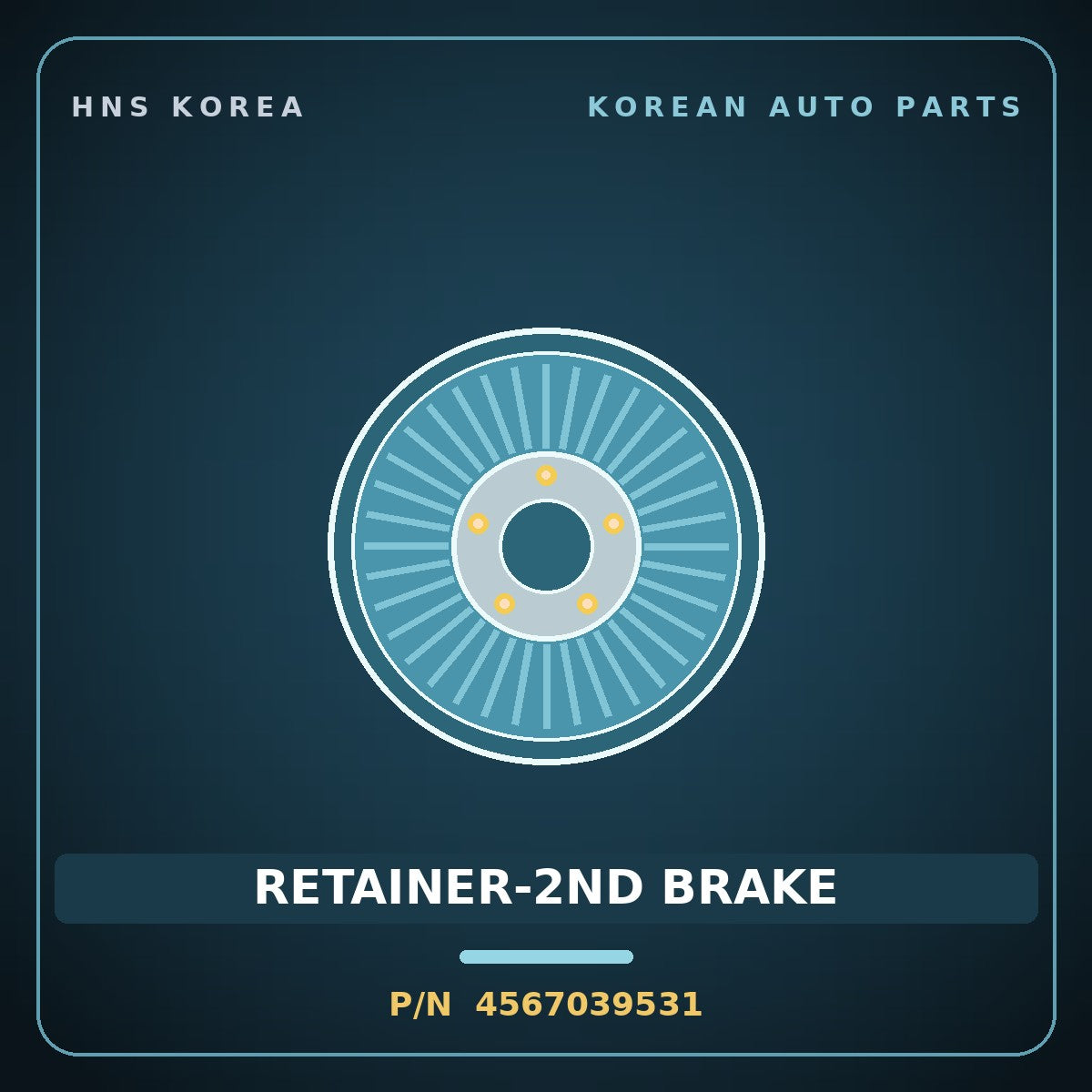 Genuine Mobis RETAINER-2ND BRAKE 4567039531 for Carens 2003 HNS Parts Korea