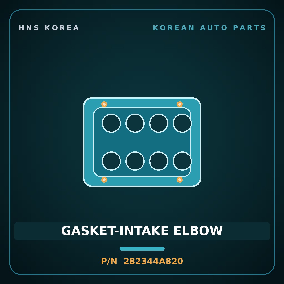 Genuine Mobis GASKET-INTAKE ELBOW 282344A820 for Bongo 2017 HNS Parts Korea