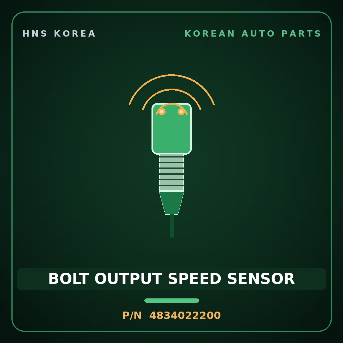 Genuine Mobis BOLT OUTPUT SPEED SENSOR 4834022200 for Pride 2006 HNS Parts Korea