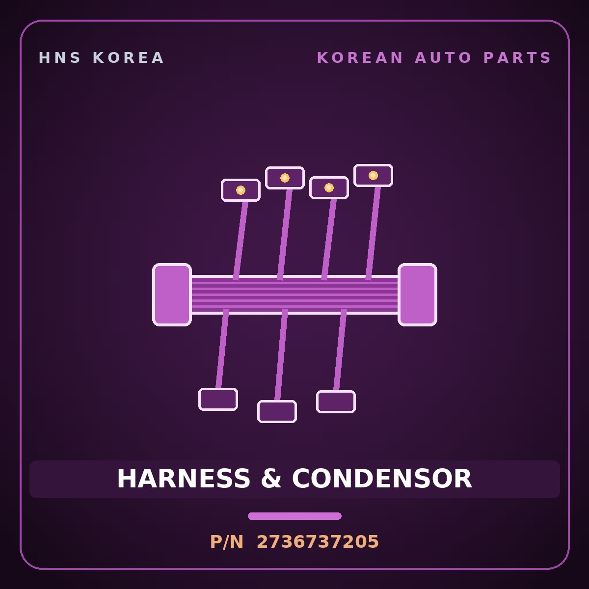 Genuine Mobis HARNESS & CONDENSOR 2736737205 for Santa Fe 2000 HNS Parts Korea
