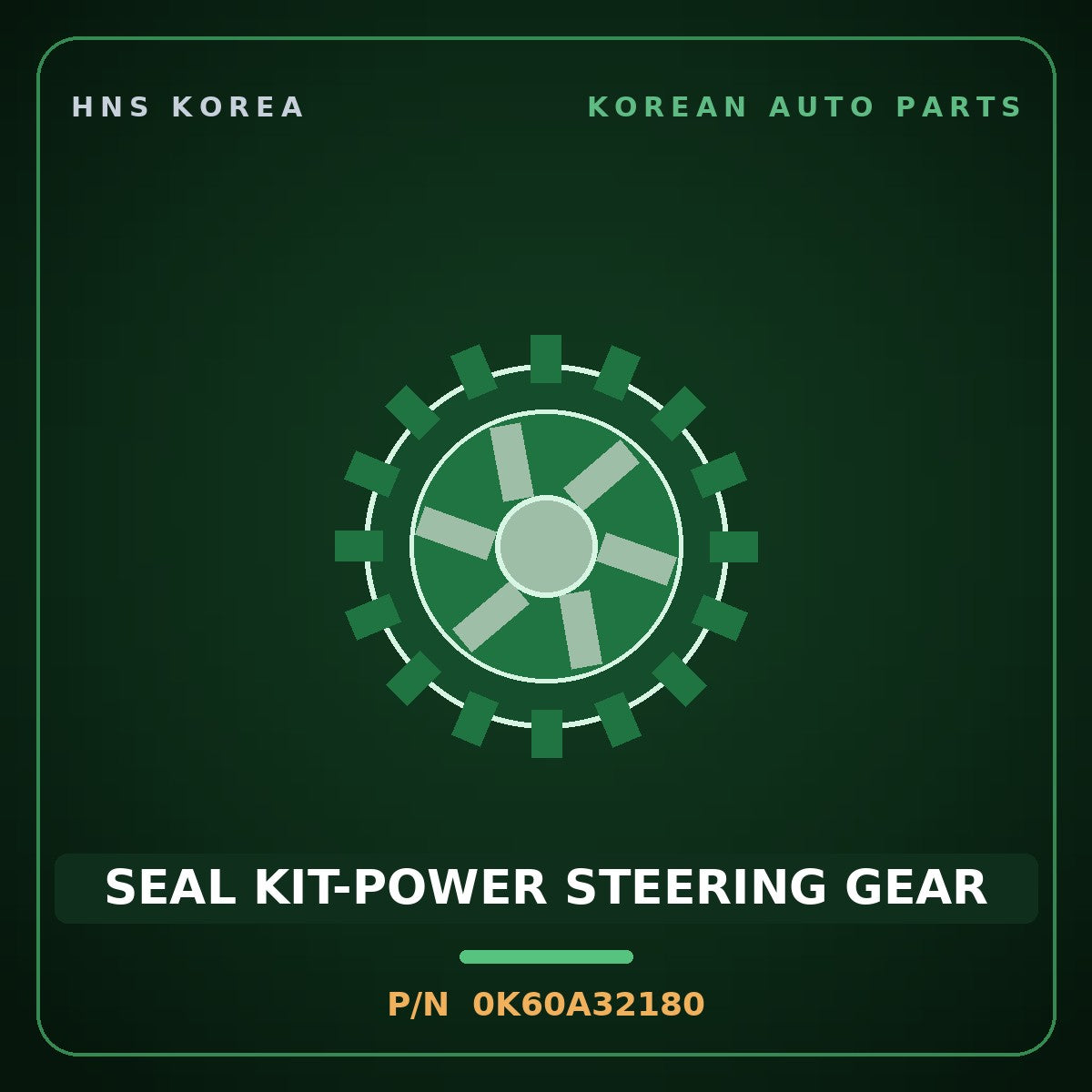 Genuine Mobis SEAL KIT-POWER STEERING GEAR 0K60A32180 for Bongo 1997 HNS Parts Korea