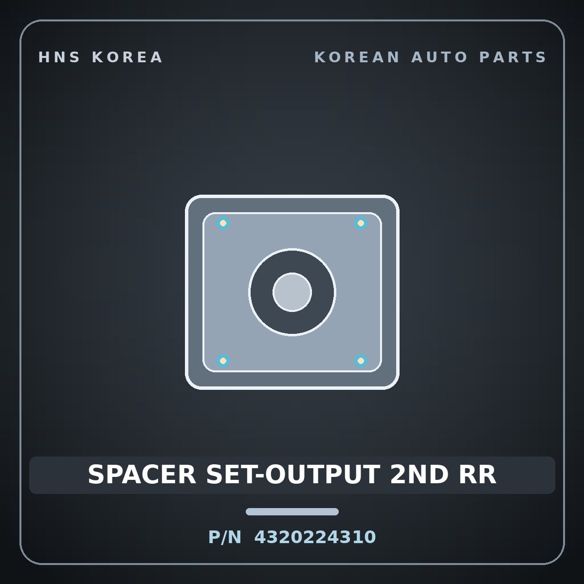 Genuine Mobis SPACER SET-OUTPUT 2ND RR 4320224310 for Avante 2006 HNS Parts Korea