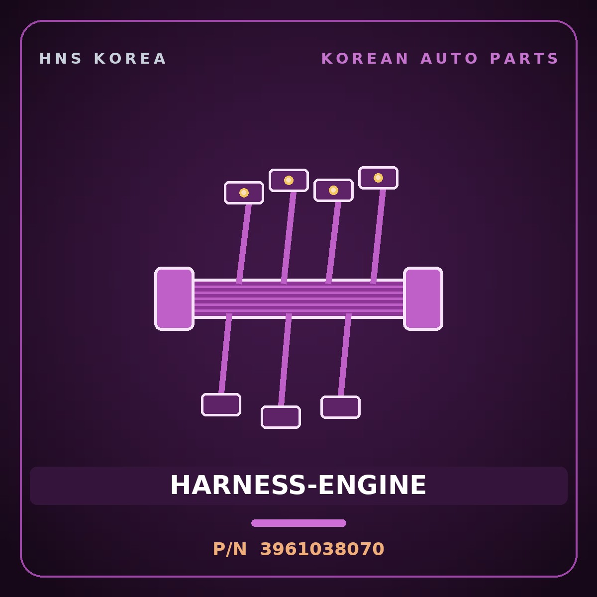 Genuine Mobis HARNESS-ENGINE 3961038070 for Santa Fe 2000 HNS Parts Korea