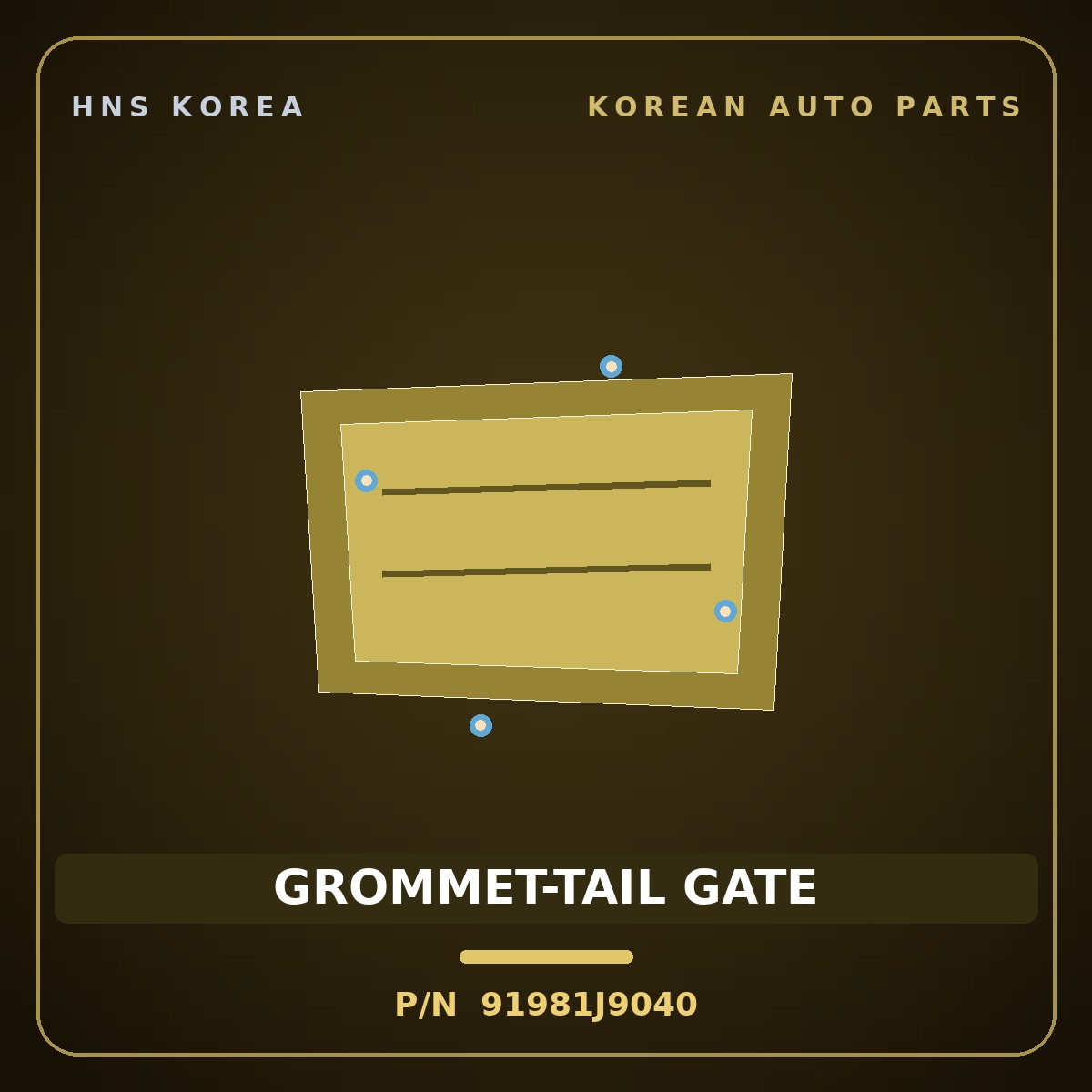 Genuine Mobis GROMMET-TAIL GATE 91981J9040 for Kona 2018 HNS Parts Korea