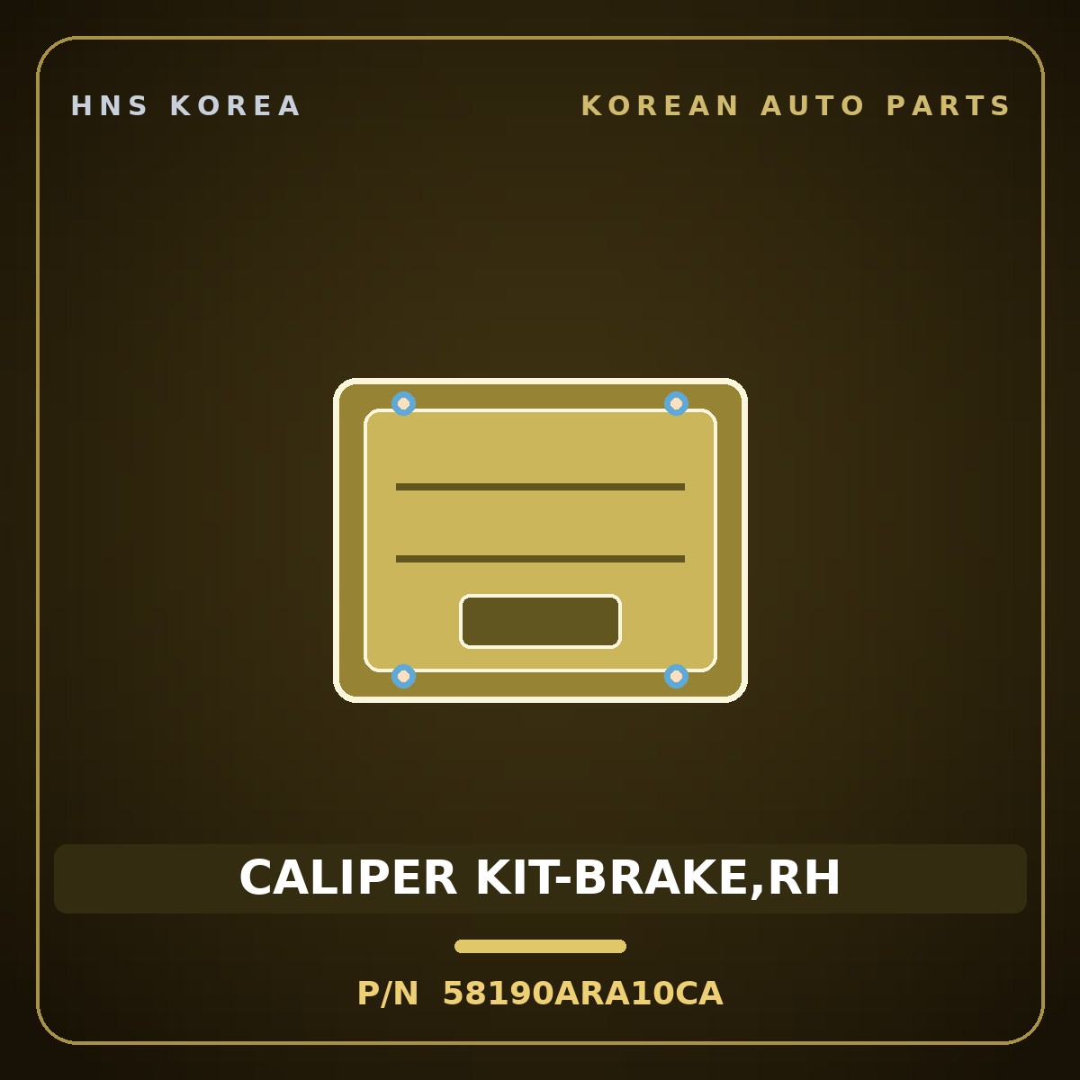 Genuine Mobis CALIPER KIT-BRAKE,RH 58190ARA10CA for Genesis GV70 2021 HNS Parts Korea