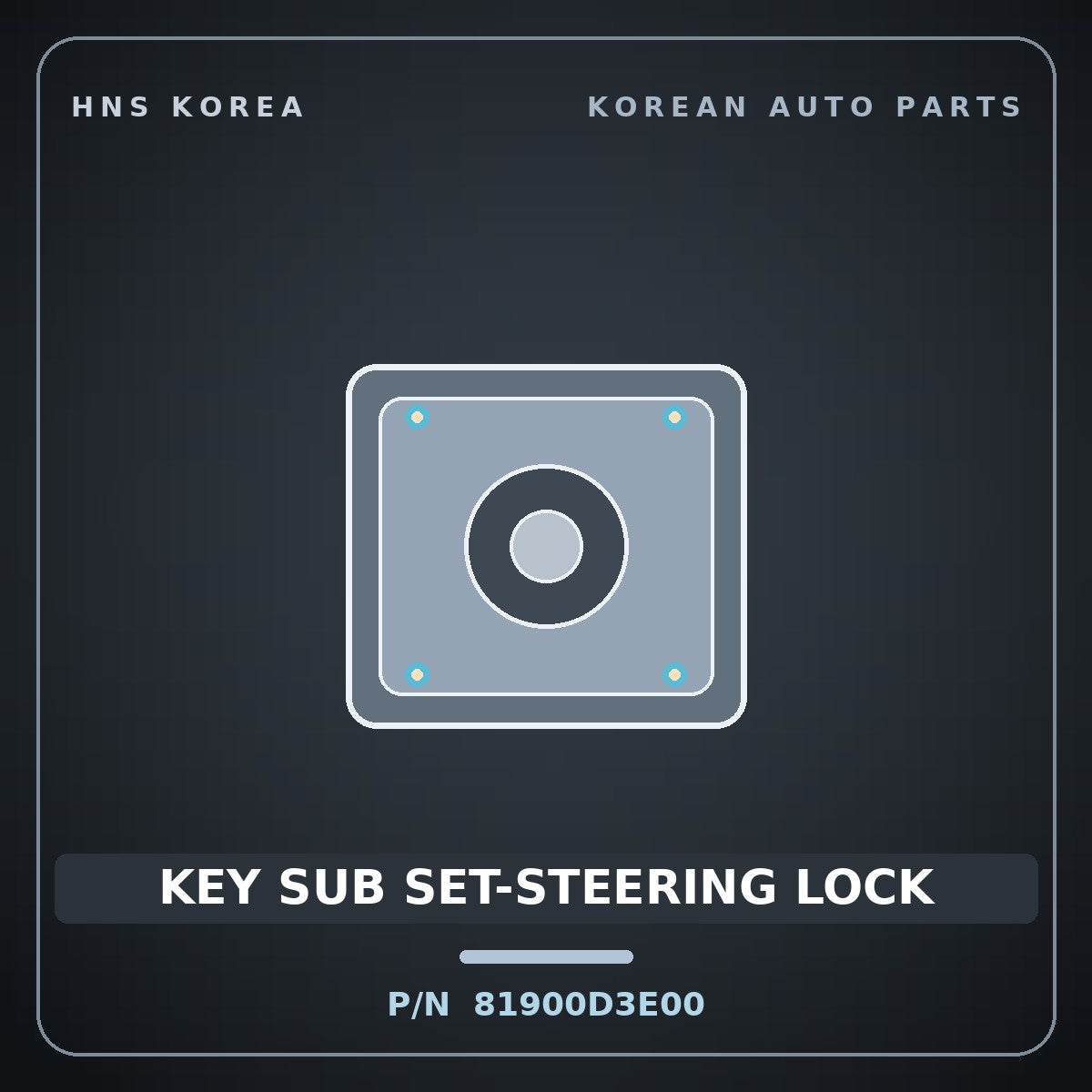 Genuine Mobis KEY SUB SET-STEERING LOCK 81900D3E00 for Tucson 2015 HNS Parts Korea