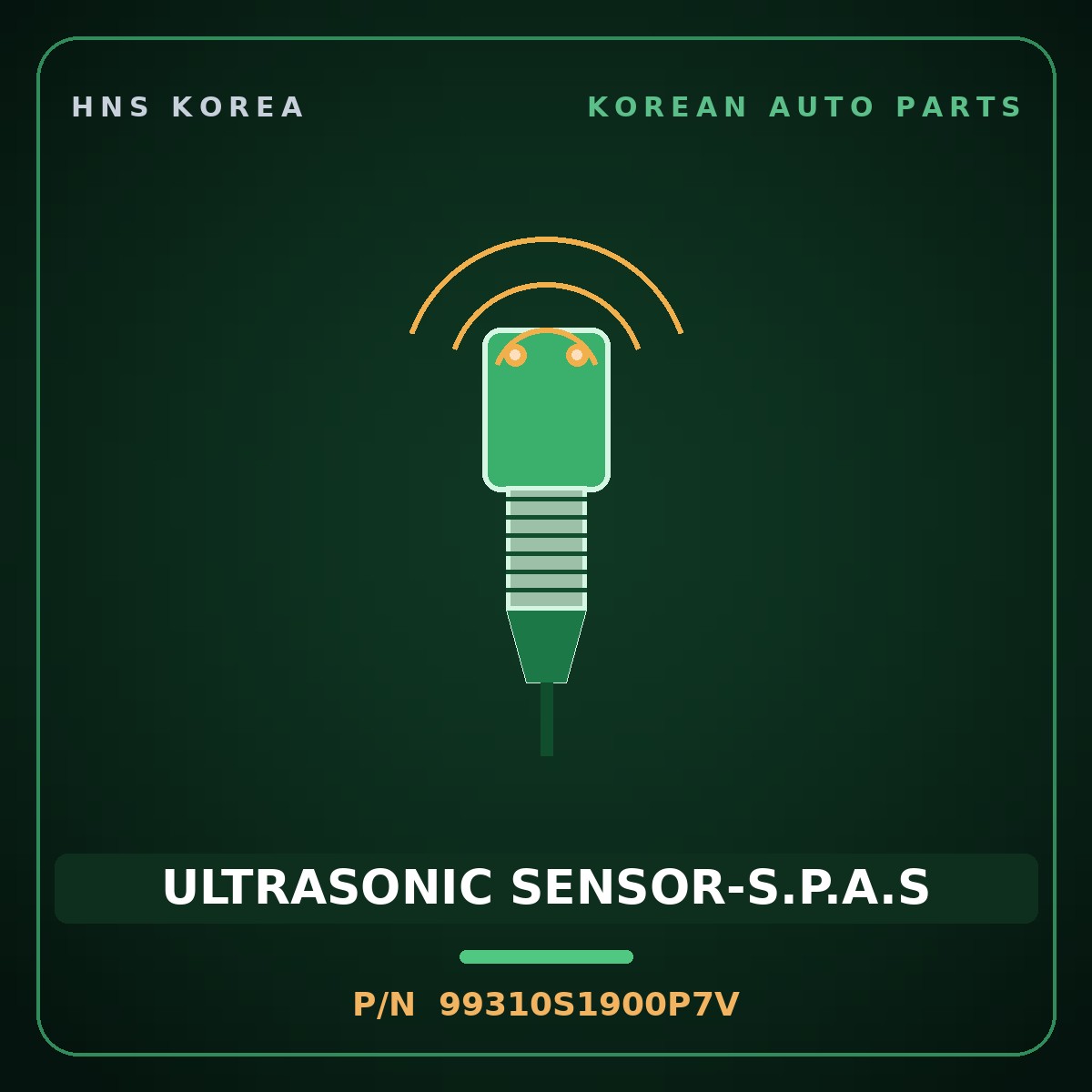 Genuine Mobis ULTRASONIC SENSOR-S.P.A.S 99310S1900P7V for Palisade 2022 HNS Parts Korea